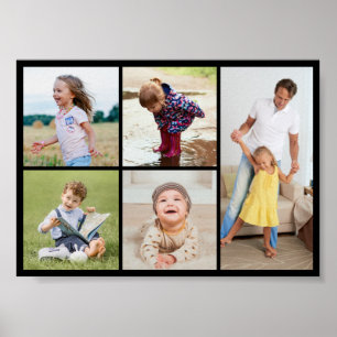 Create Your Own 5 Photo Collage Poster
