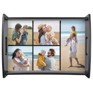 Create Your Own 5 Photo Collage Serving Tray