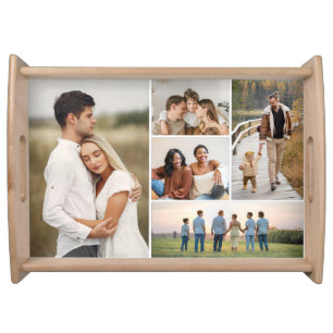 Create Your Own 5 Photo Collage Serving Tray