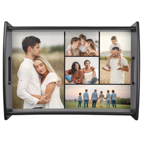 Create Your Own 5 Photo Collage Serving Tray