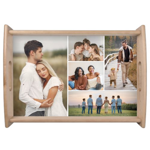 Create Your Own 5 Photo Collage Serving Tray