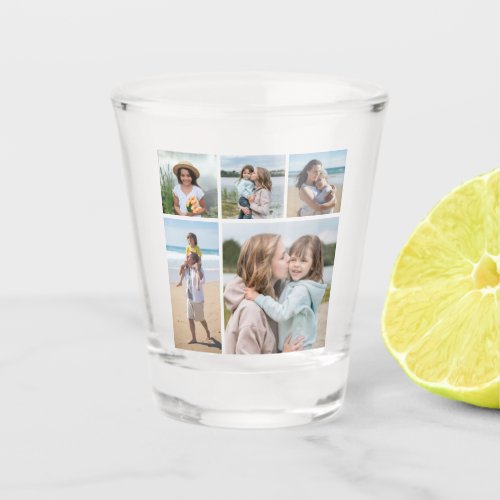 Create Your Own 5 Photo Collage Shot Glass
