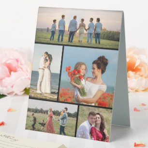 Create Your Own 5 Photo Collage Table Tent