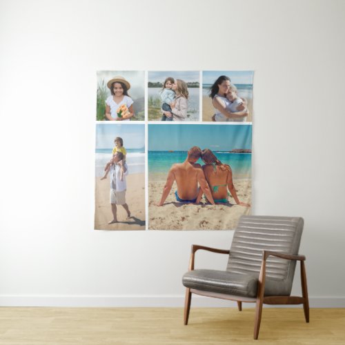 Create Your Own 5 Photo Collage Tapestry