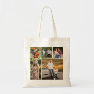 Create Your Own 5 Photo Collage Tote Bag