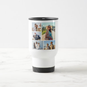 Create Your Own 5 Photo Collage Travel Mug