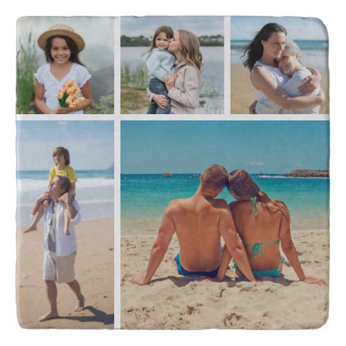 Create Your Own 5 Photo Collage Trivet