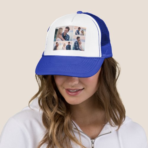 Create Your Own 5 Photo Collage Trucker Hat