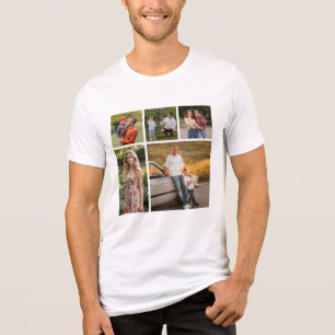 Create Your Own 5 Photo Collage Unisex Tri-Blend Shirt