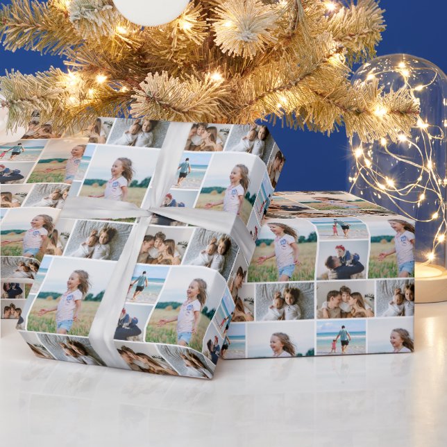 Create Your Own 5 Photo Collage Wrapping Paper (Holidays)