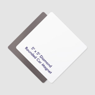 Create Your Own 5" x 5" Diamond Rounded Car Magnet