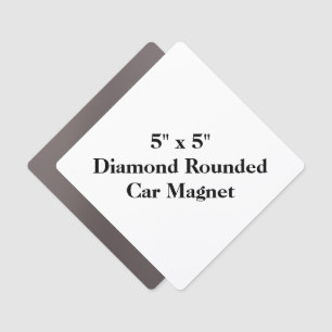 Create Your Own 5" x 5" Diamond Rounded Car Magnet