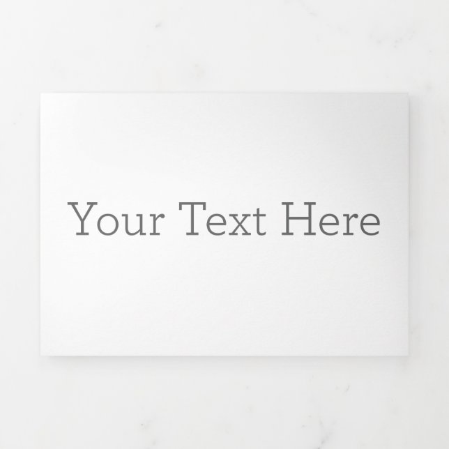 Custom Trifold Letter Fold Card, Size: 5" x 7", Paper: Signature Matte, Envelopes: White (Cover)