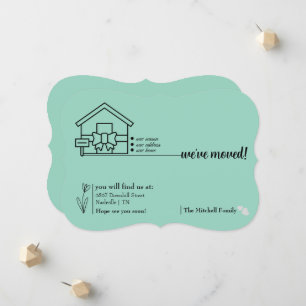 Create Your own 5" x 7" Moved Announcement Card