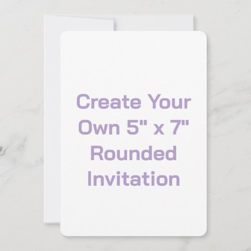 Create Your Own 5" x 7" Rounded Invitation