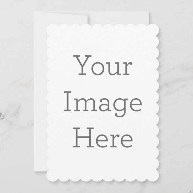 Flat Invitation, Size: 5" x 7", Paper: Signature Matte, Corner: Scalloped, Envelopes: White, Print Quality: Standard (Front)