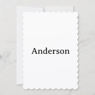 Create Your Own 5" x 7" Scalloped Thank You Card