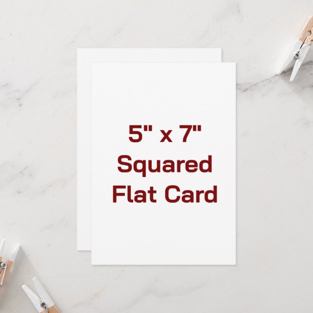 Create Your Own 5" x 7"  Squared Flat Card (Front/Back In Situ)