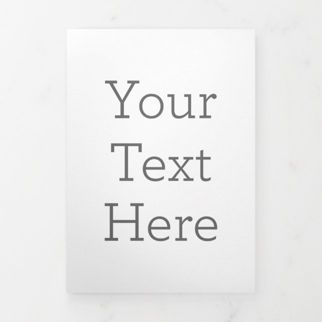 Custom Trifold Letter Fold Announcement, Size: 5" x 7", Paper: Signature Matte, Envelopes: White (Cover)