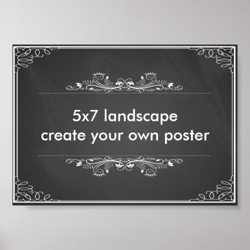 Create your own 5x7 landscape poster print