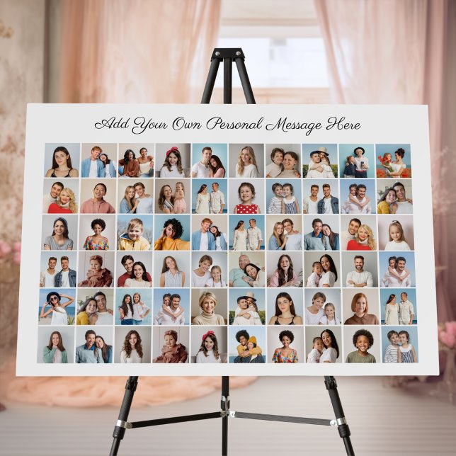 Create Your Own 60 Photo Collage Add Your Greeting Foam Board (60 Photo Collage Add Your Own Greeting Foam Board)