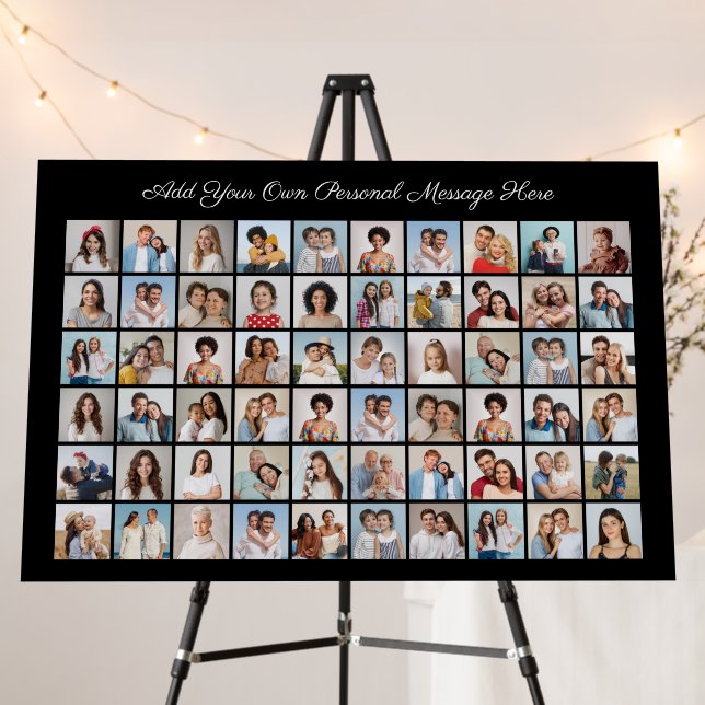 Create Your Own 60 Photo Collage Add Your Greeting Foam Board (In Situ (Stand))
