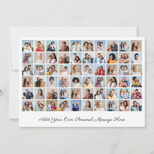 Create Your Own 60 Photo Collage Add Your Greeting Holiday Card