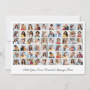 Create Your Own 60 Photo Collage Add Your Greeting Holiday Card