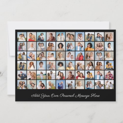 Create Your Own 60 Photo Collage Add Your Greeting Invitation