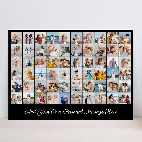 Create Your Own 60 Photo Collage Add Your Greeting Invitation