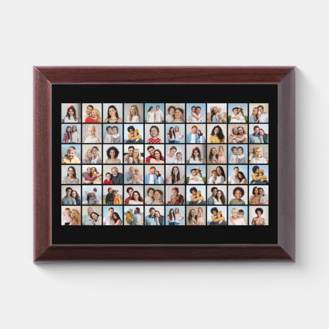 Create Your Own 60 Photo Collage Award Plaque (Horizontal)