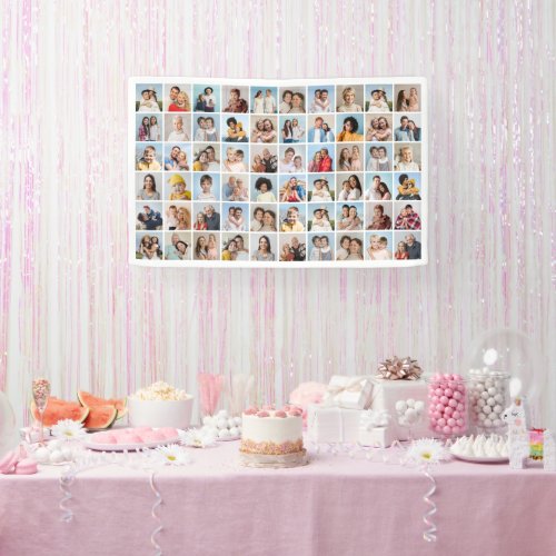 Create Your Own 60 Photo Collage Banner