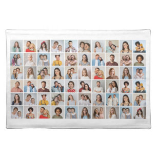 Create Your Own 60 Photo Collage Cloth Placemat
