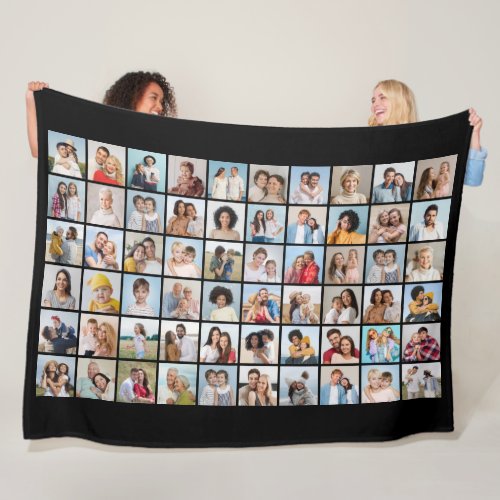 Create Your Own 60 Photo Collage Fleece Blanket