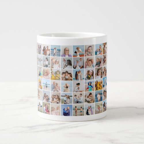Create Your Own 60 Photo Collage Giant Coffee Mug