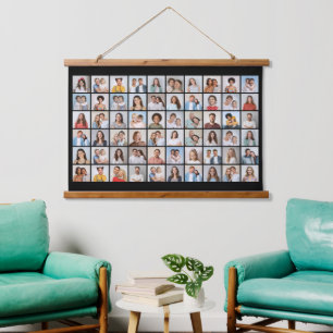 Create Your Own 60 Photo Collage Hanging Tapestry