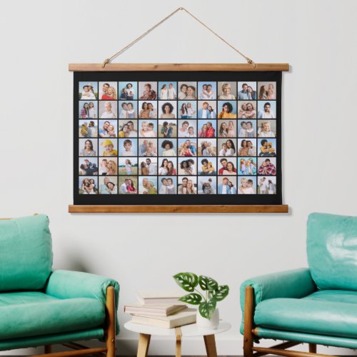 Create Your Own 60 Photo Collage Hanging Tapestry