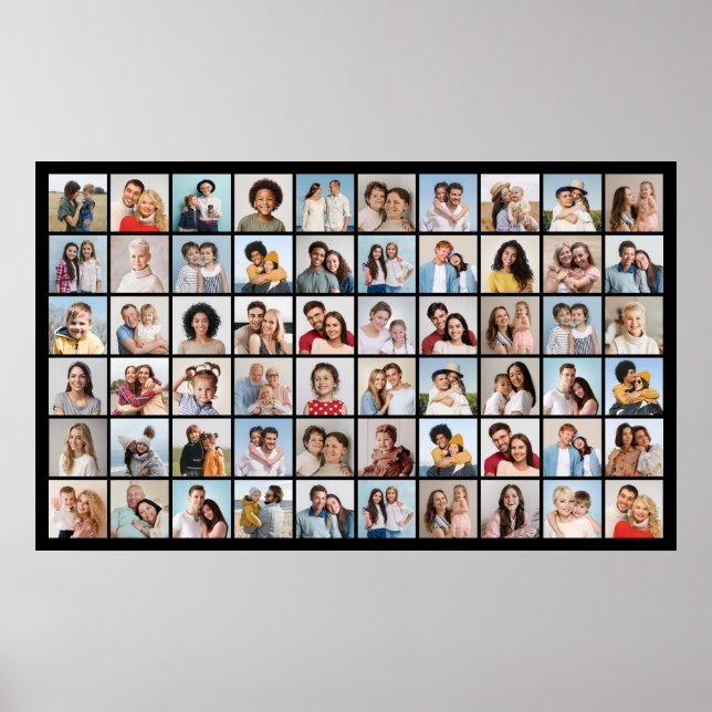 Create Your Own 60 Photo Collage Poster (Front)