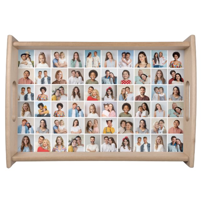 Create Your Own 60 Photo Collage Serving Tray (Front)