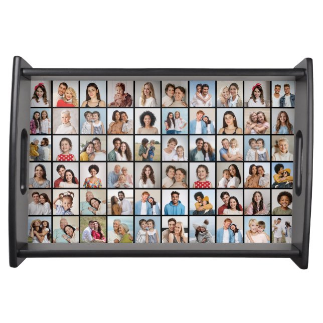 Create Your Own 60 Photo Collage Serving Tray (Front)