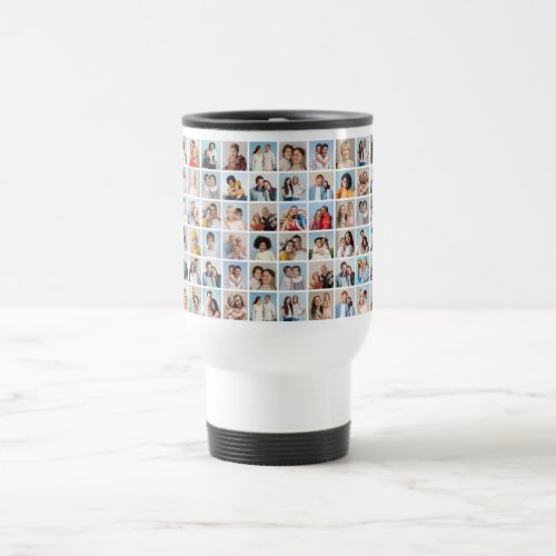 Create Your Own 60 Photo Collage Travel Mug