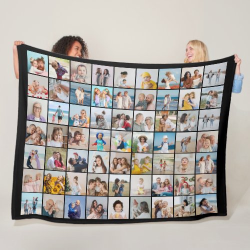 Create Your Own 63 Photo Collage Fleece Blanket
