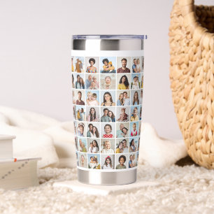 Create Your Own 63 Photo Collage Insulated Tumbler