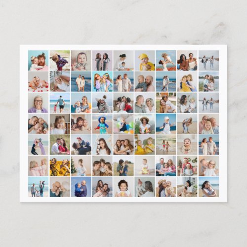 Create Your Own 63 Photo Collage Postcard