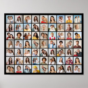 Create Your Own 63 Photo Collage Poster