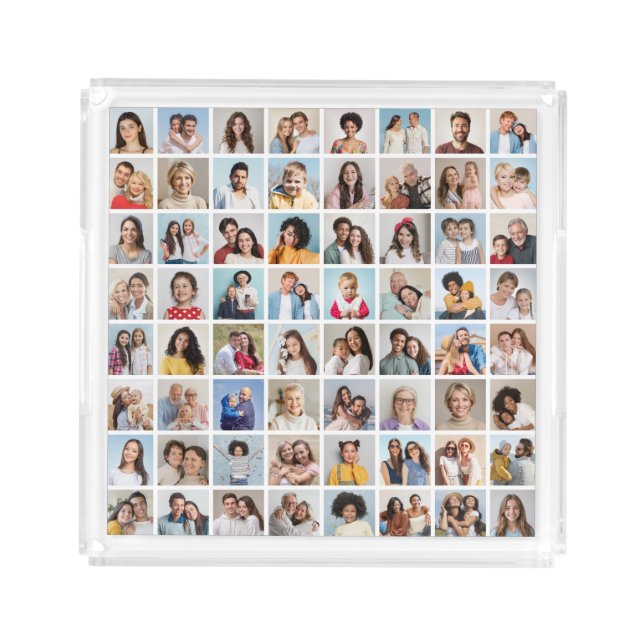 Create Your Own 64 Photo Collage Acrylic Tray (Front)