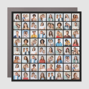 Create Your Own 64 Photo Collage Car Magnet