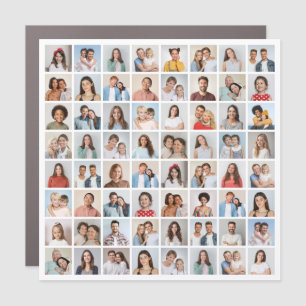 Create Your Own 64 Photo Collage Car Magnet