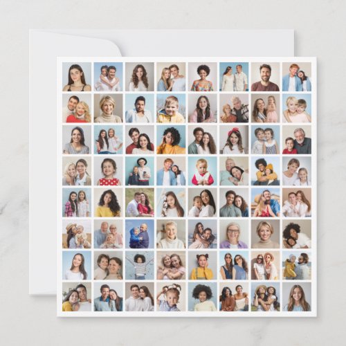 Create Your Own 64 Photo Collage Card