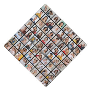 Create Your Own 64 Photo Collage Graduation Cap Topper
